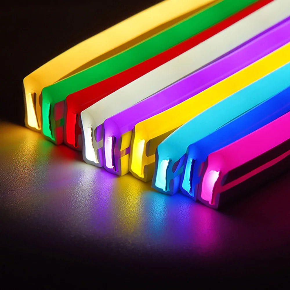 5V 12V Led Neon Light Strip 5mm-6mm Narrow SMD 2835 120LEDs/M IP67 Waterproof Soft Light Bar Shape Decoration