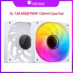 JONSBO SL-120 ARGB Fan 120mm Cooler for PC Case Fan 5V 3PIN/4PIN PWM CPU Cooler PC Fan RGB Front Reverse Case Fan