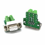 DB9 DB15 DB25 Connector D-SUB 9 15 25 Pin Male Female Plug RS232 RS485 Breakout Terminals 21-24 AWG Wire Solderless Connectors