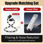 High-End Audio Power Filter 4 Universal Outlets Power Noise Isolation Purifier Socket for HiFi Stereo Equipment