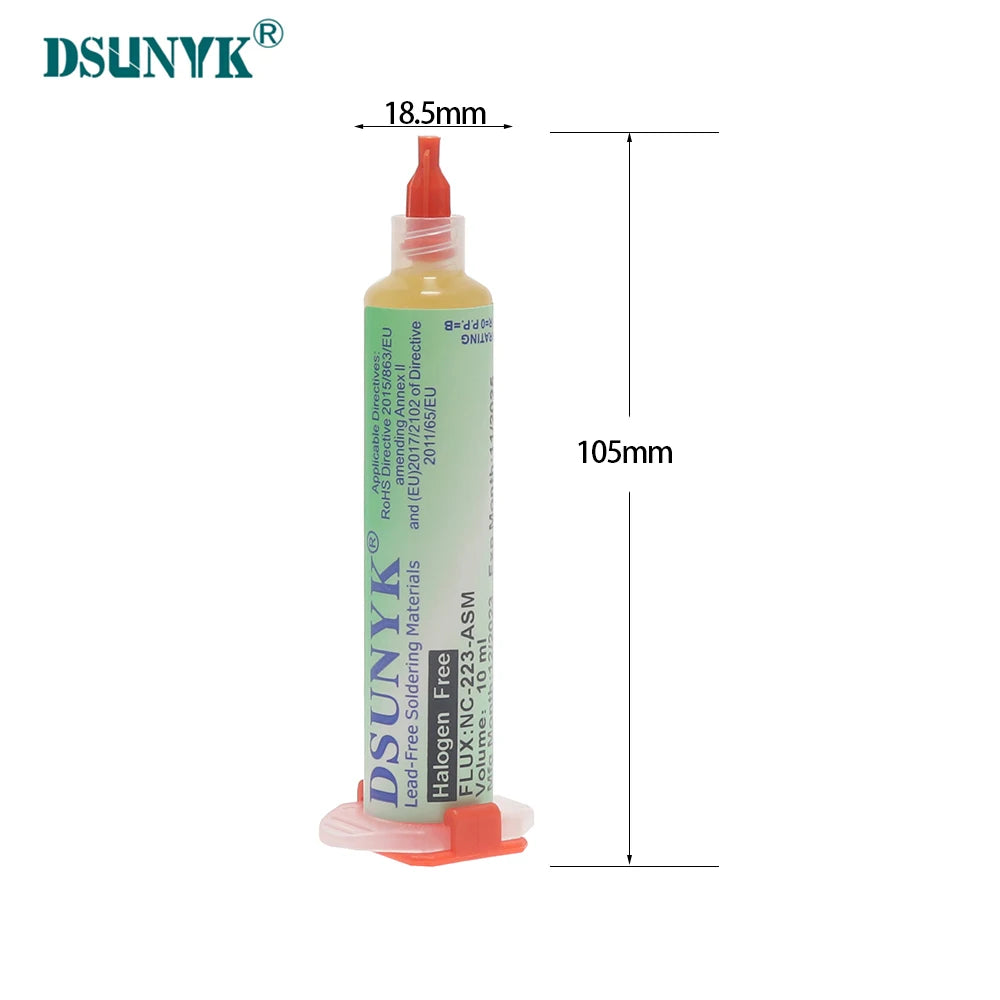 DSUNYK NC-223-ASM 10cc Flux For Soldering BGA PCB Flux No-Clean Solder Paste Smd Soldering Flux DIY Repair Tool