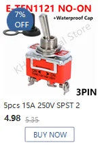 1 PCS,12Pin,Toggle Switches,Red,2/3 Position,ON-ON DPDT Mini Toggle Switches,6A/125V-2A/250V AC,MTS-402,Push Button Switch