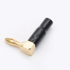 20PCS 4mm L-shaped Right Angle Banana Plug Soft Plastic Shell 90 Degree Banana Connector Red Black for Audio Video Speaker
