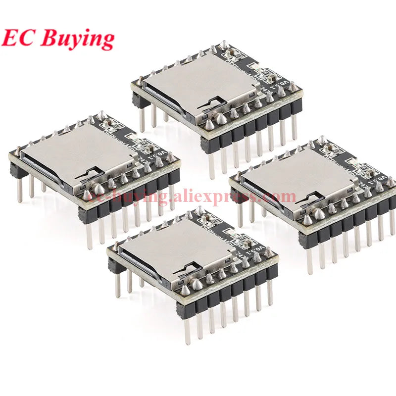 1-20Pcs DFPlayer Mini MP3 Player Module 16P TF Card U Disk MP3 DF Player Audio Voice Module Board IO/Serial Port/AD For Arduino
