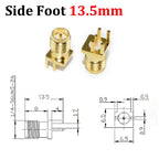 Cltgxdd 1/5/10pcs SMA-KE/KWE SMA Female Jack Adapter Solder Edge PCB Mount Antenna Base RF Copper Coaxial Connector Plug Socket