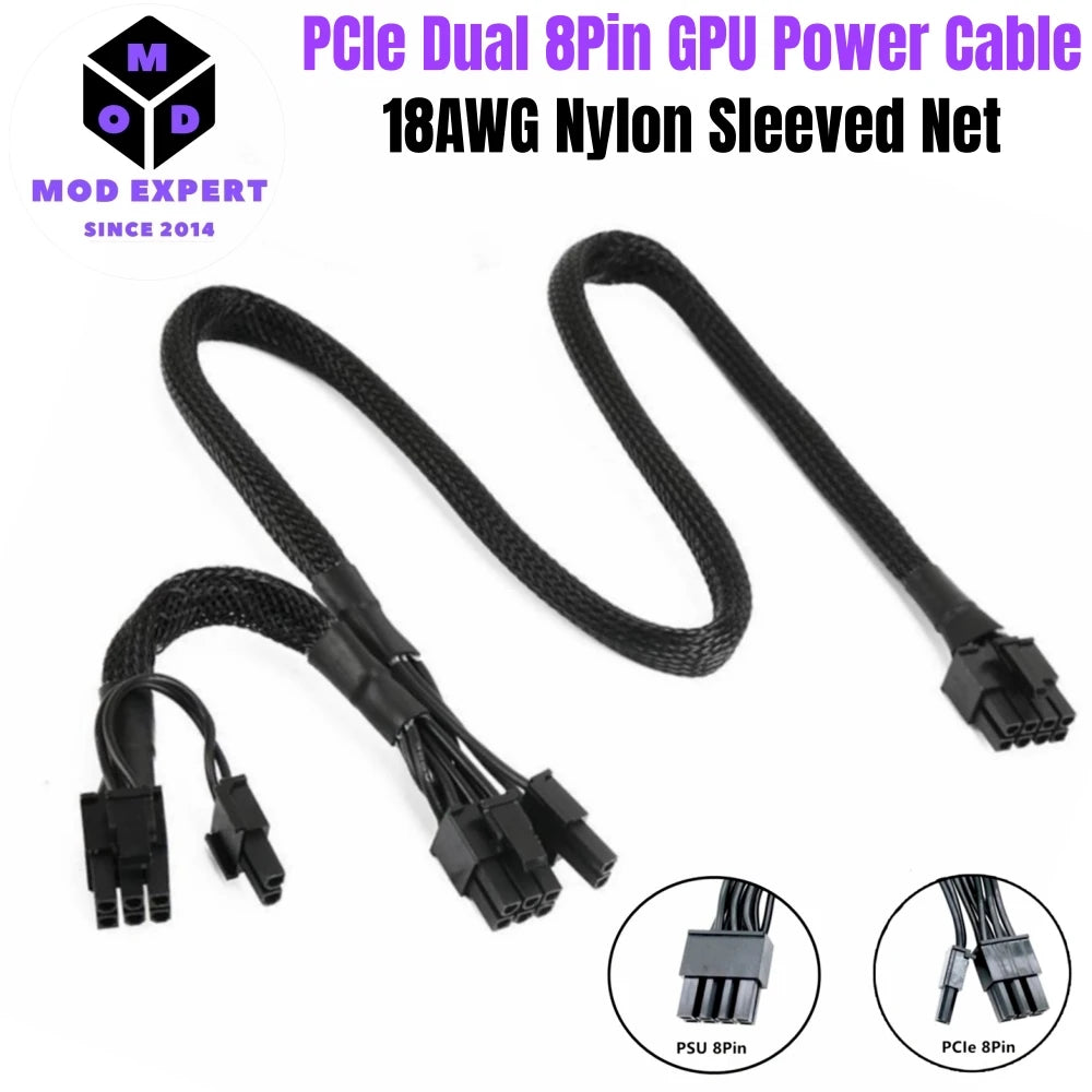 Modular Power Cable for Corsair AX1200 1200W GOLD Power, GPU PCIe 8Pin 6+2, CPU 4+4Pin, SATA, Molex IDE 4Pin, 14+10Pin to 24Pin