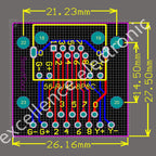 RJ45 Network Port Adapter Test Board Horizontal 8p Crystal Head Female Socket Circuit Board with Light
