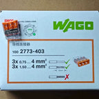 Original WAGO 2773‑402‑403‑404‑405‑406‑408 PUSH‑WIRE Splicing Connector 0.5‑4mm² 32A 450V Transparent Push‑in Wire Terminal Bloc