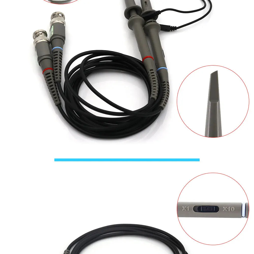 BNC Oscilloscope Probe P6100 100MHz Oscilloscope Probe Oscilloscope Probe 2-piece set
