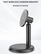 2025 15W Wireless Charger Stand For Magsafe iPhone 17 16 15 14 13 12 Pro Max Qi2 Fast Charging Station for Office Home Travel