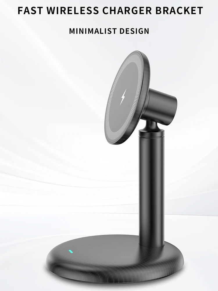 2025 15W Wireless Charger Stand For Magsafe iPhone 17 16 15 14 13 12 Pro Max Qi2 Fast Charging Station for Office Home Travel