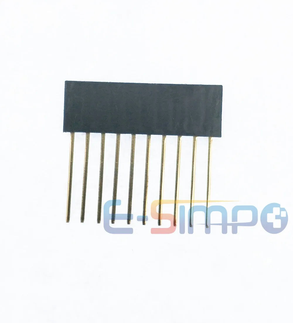 10pcs PC104 2.54mm 1x4P 6P 8P 10P 40P Industrial Female Socket Single Row Rohs PH8.5mm Long Pin Female Header