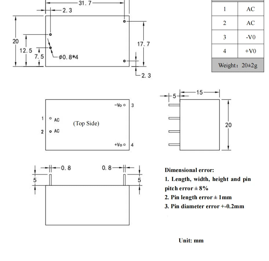 Hi-Link Ultra-small HLK-PM03L Open Frame HLK-PM01L ACDC 220V to 5V 600mA 3W Switching Power Module HLK-PM01 Without Shell