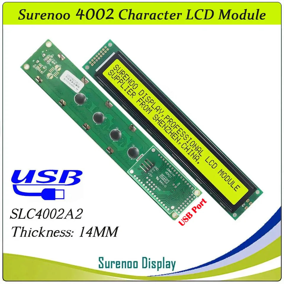 Serial IIC / I2C / TWI 4002 402 40*2 Character LCD Module Display Yellow Green Blue with Backlight for Arduino