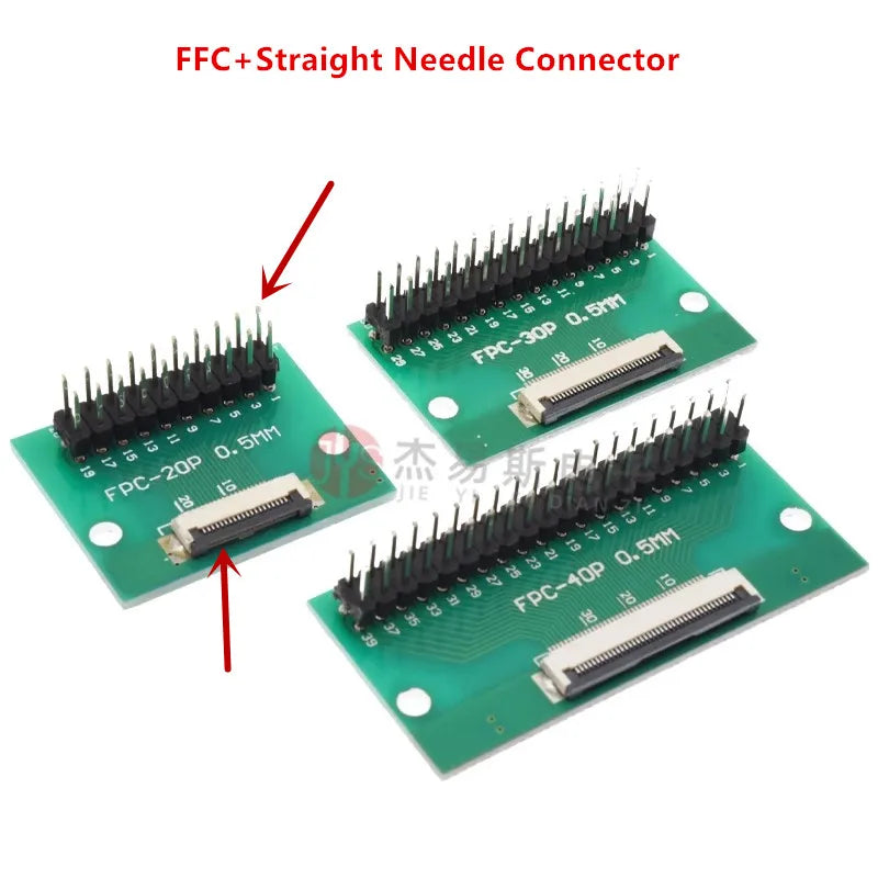 FPC/FFC Adapter Board Welded 0.5mm/1.0mm Pitch Connector Turned Straight Into 2.54 Flexible Cable Adapter Seat 4P 6 8P 10P~80Pin