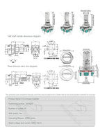 5PCS  20 Position Incremental 360 Rotary Encoder Knob Button Switch EC11 Arduino Digital Potentiometer 15/20mm Plum Half Shaft