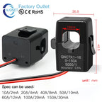 Split Core Current Transformer CT QNCTK1-10 5A 5mA 5A 2.5mA 2000 1 1000 QNCTK1-16 100A 50mA 100A 40mA Clamp Current Sensor