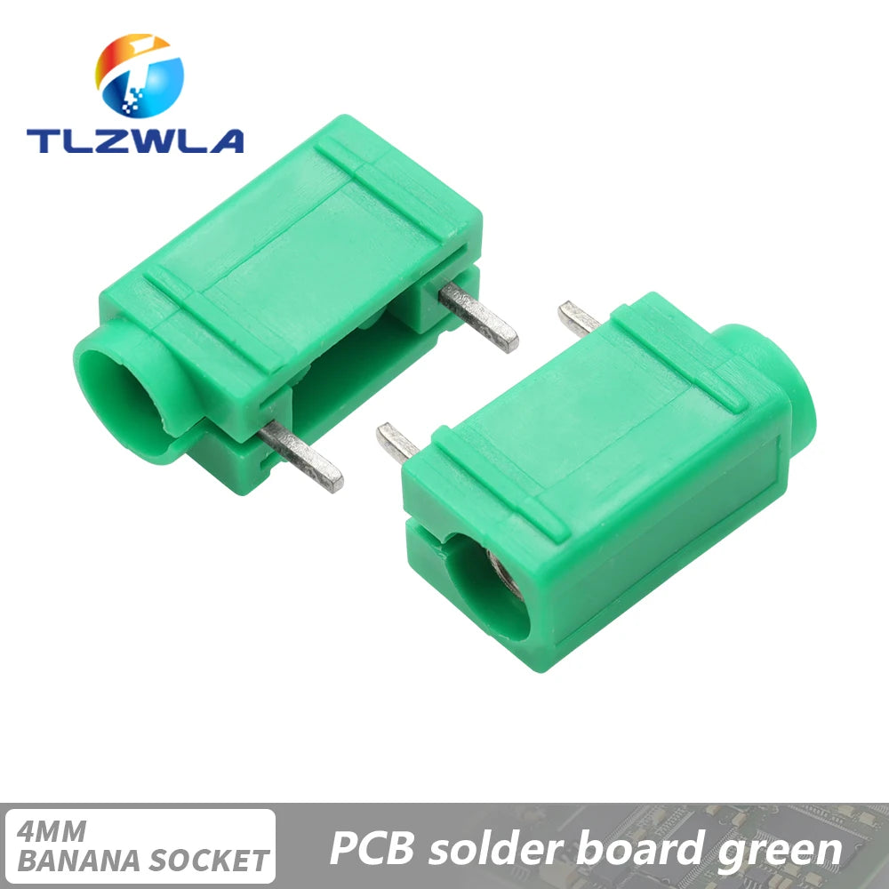 5PCS 4mm Banana Female Socket Right Angle PCB Mount Insulated Jack Connector