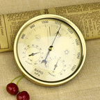 Metal 3 in 1 Barometer for Indoor and Outdoor Use Barometer Thermometer Hygrometer Household Weather Station with Round Frame