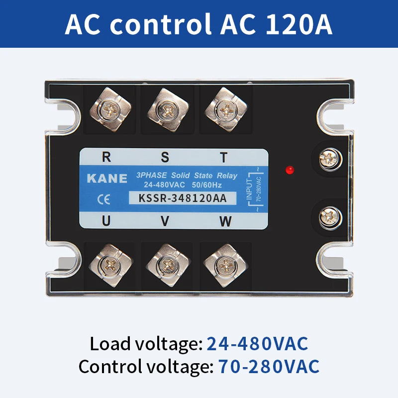 SYTH DC-AC 3-32V AC-AC 70-280V Three Phase SSR Solid State Relay 3P SSR Module 10A 25A 40A 60A 80A 100A 120A