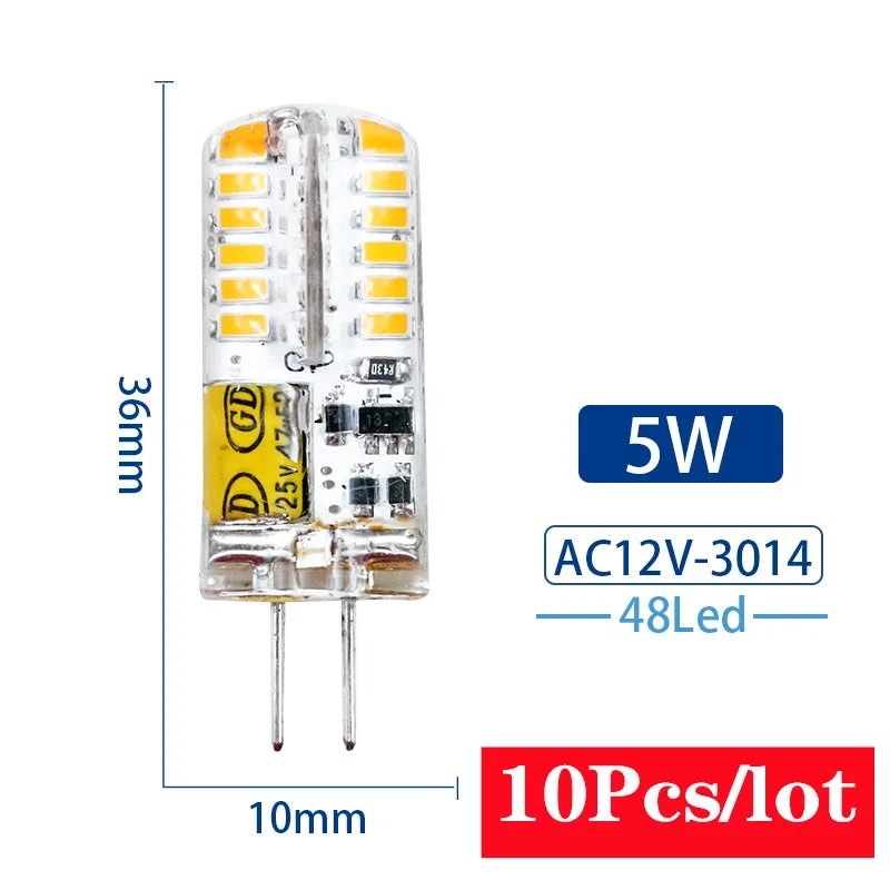 10Pcs/lot G4 LED Light Bulb 2W 3W 4W 5W 7W 9W AC DC12V 220V Corn Lamp SMD2835 Spotlight Chandelier Lighting Replace Halogen Lamp