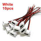 10PCS Type-C Female Chassis 2Pin Connector Waterproof Type-C Female Socket Fast Charging Port USB-C 2P Pigtail Cable DIY
