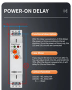 TORT7 Series Delay-ON Delay-OFF 10in1 Asymmetric Cycler Time Relay Multi-function Timer Switch 0.1S-10D Pulse Generator Interval
