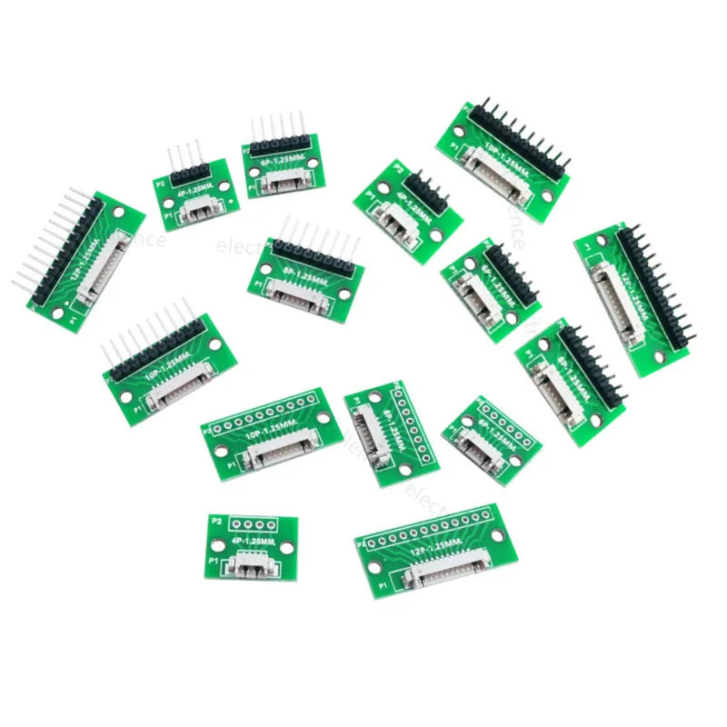 2/5/10PCS 1.25 To Dip2 54 Adapter Board 4P 6P 8P 10P 12P 1.25mm Spacing Horizontal Paste Terminal Socket Test Board