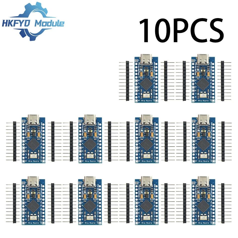 1-10pcs Pro Micro ATmega32U4 5V 16MHz Original Chip Replace ATmega328 For Arduino Pro Mini With 2 Row Pin Header For UNO R3