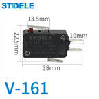 V-16 series micro-motion button limit travel switch with 3 pins, suitable for coffee machine and other small household appliance