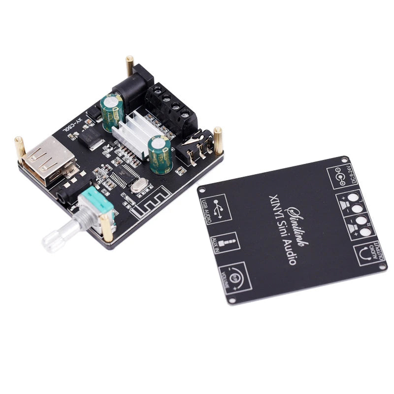 XINYI Sini Audio C50L/C100L Stereo Bluetooth Digital Power Amplifier Board 50W Dual Channel 360 Degree Stepless Tuning AMPModule