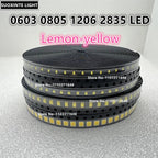 Highlight 0603 0805 1206 2835 SMD LED, Lemon-yellow, 3V Light Emitting Diode Lamp Beads