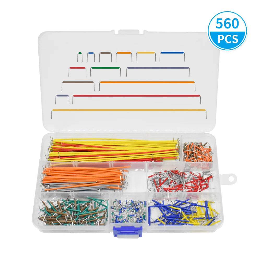 140/350/560/840Pcs U Shape Solderless Breadboard Jumper Cable Wire Kit For PCB Bread Board Prototyping Circuits, For DIY