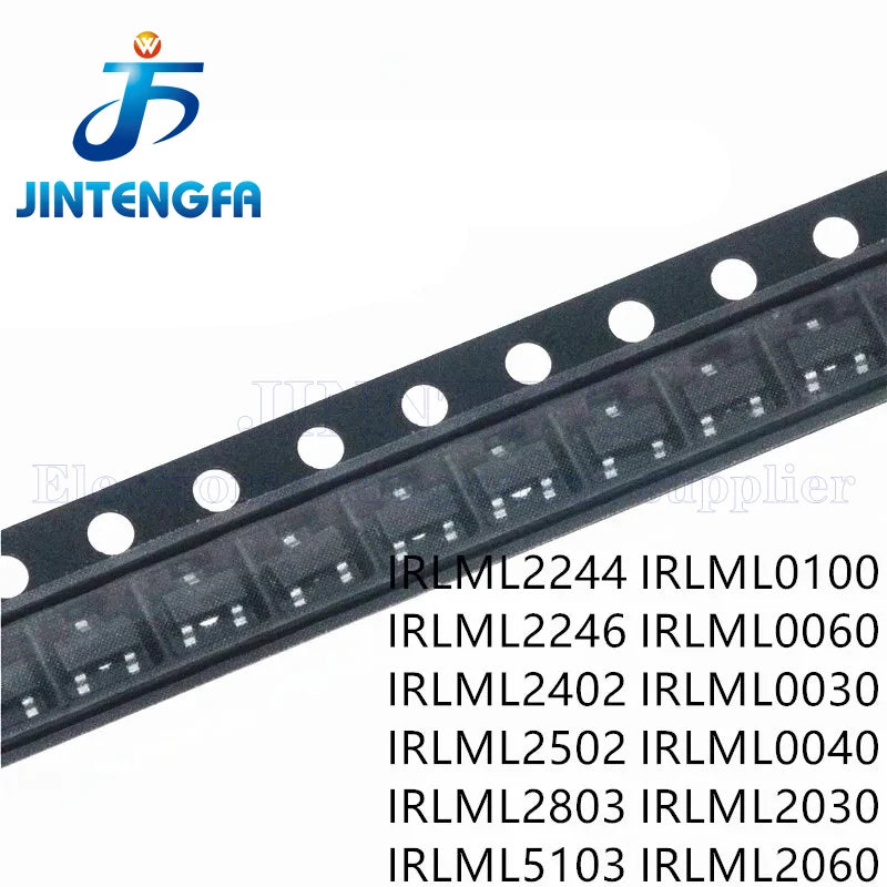 10PCS IRLML0030TRPBF IRLML0030 IRLML0040 IRLML0060 IRLML0100 IRLML2244 IRLML2246 TRPBF SOT23 N/P-Channel MOSFET SMD transistor
