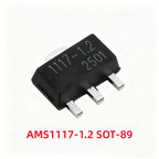 50/100Pcs AMS1117-1.2V 1.5V 1.8V 2.5V 3.3V ADJ SOT-223 SOT-89 AMS1117CD-5.0 TO-252 Adjustable/Fixed Low Dropout Linear Regulator