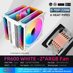 Metalfish CPU Air Cooler 4 6 Heat Pipe PC Radiator Cooling ARGB PWM 12cm Fan For 1851/1700/1200/115X/AM5/AM4/2011/X79/X99