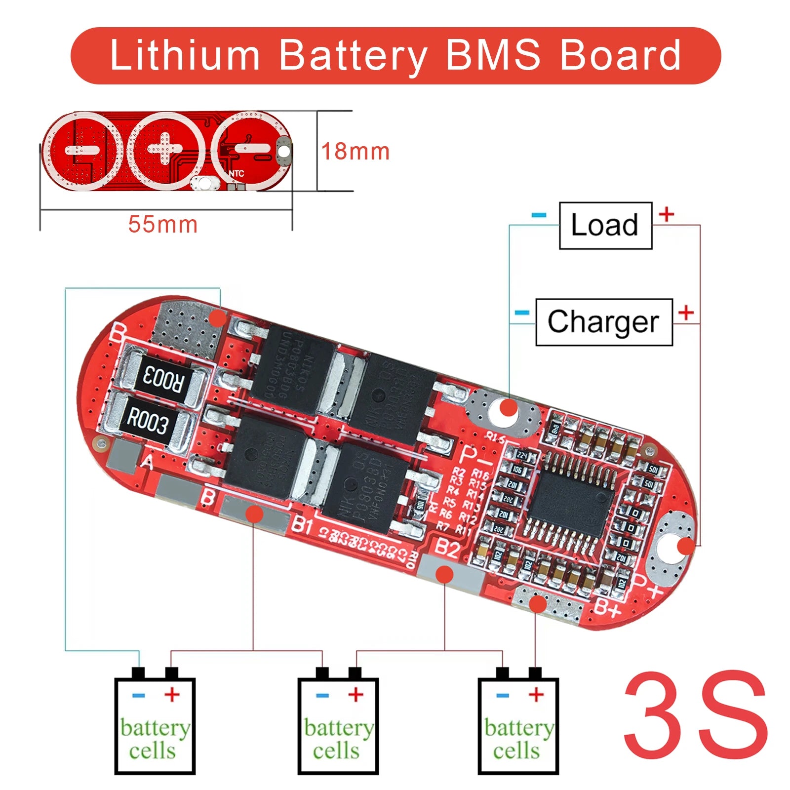 BMS 1S 2S 10A 3S 4S 5S 25A Bms 18650 Li-ion Lipo Lithium Battery Protection Circuit Board Module Pcb Pcm 18650 Lipo Bms Charger