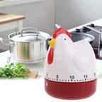 M4YC Cute Hen Shape Kitchen Cooking Timer Mechanical Countdown Clock Alarm Reminder Tool Home Decor