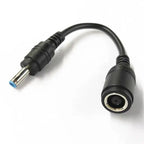 Female 7.4mm X 5.0mm to 4.5mm X 3.0mm Male Charger Adapter Power Connector Converter Cable DC Jack for Dell Hp