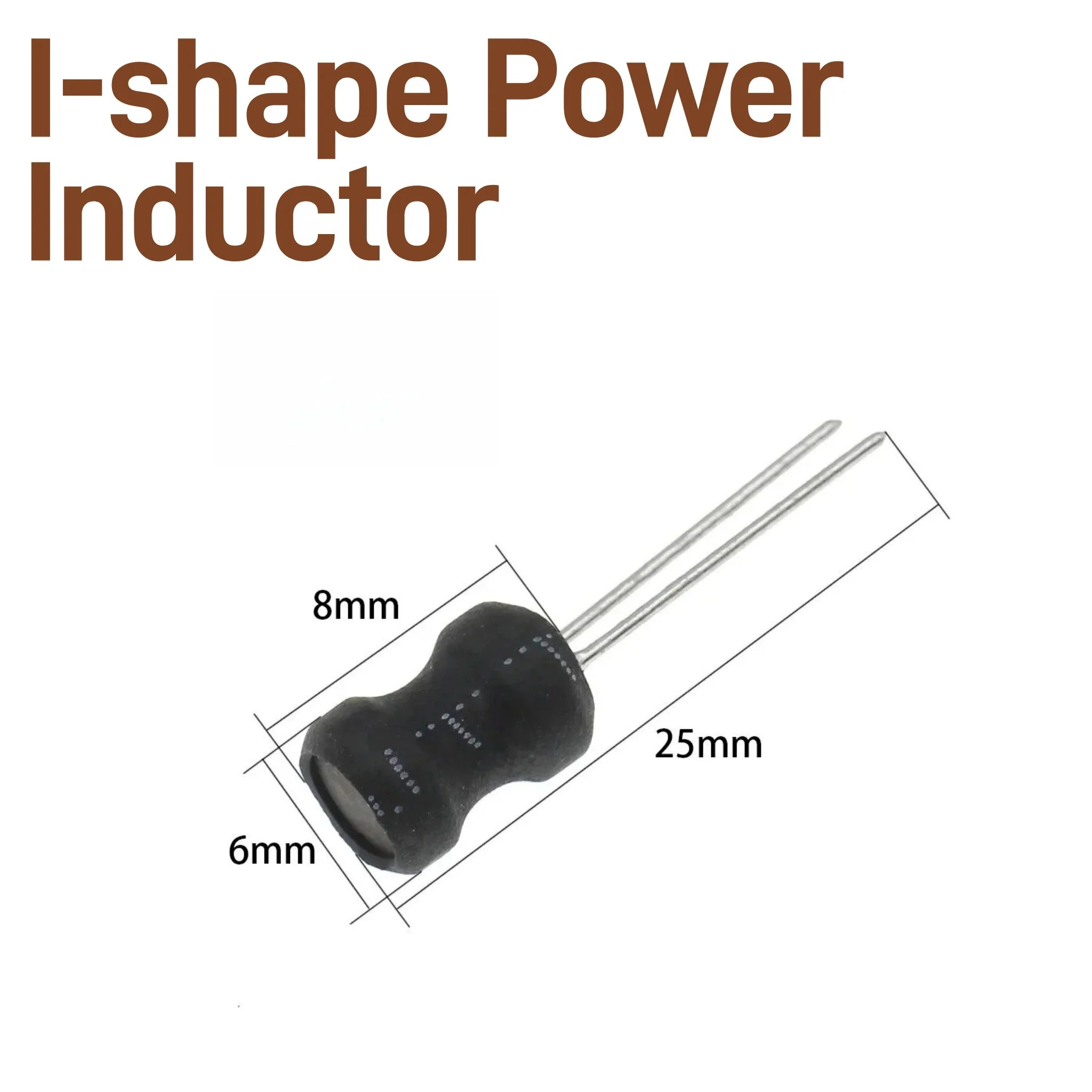 10/50PCS 0608 6*8mm I-Shape Power Inductor Copper Winding Coil 68UH~10MH LC Filter Choke Coil For Converter LED Power Supply