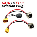 XT60 to GX16 3Pin Male Female Aviation Plug Charging Port for  ZERO 8X/10X/11X Electric Scooter Socket Plug Power Output Line