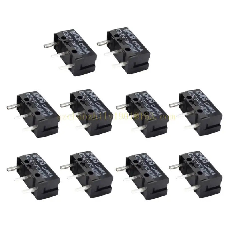 Original Mice Micro Switches D2FC-F-7N(100M) 3Pin WhiteDots 100Millions Clicks,3Pin WhiteDots Touch Switches Micro Hot 100Millio