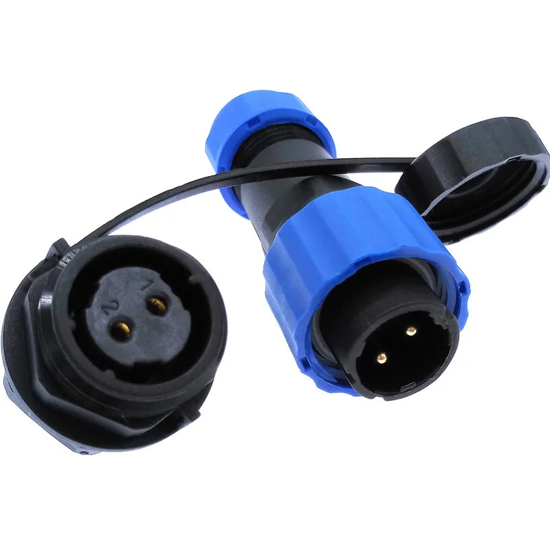 Waterproof Connector SP16 IP68 Cable Connector Plug & Socket Male and Female 2 3 4 5 6 7 8 9 Pin