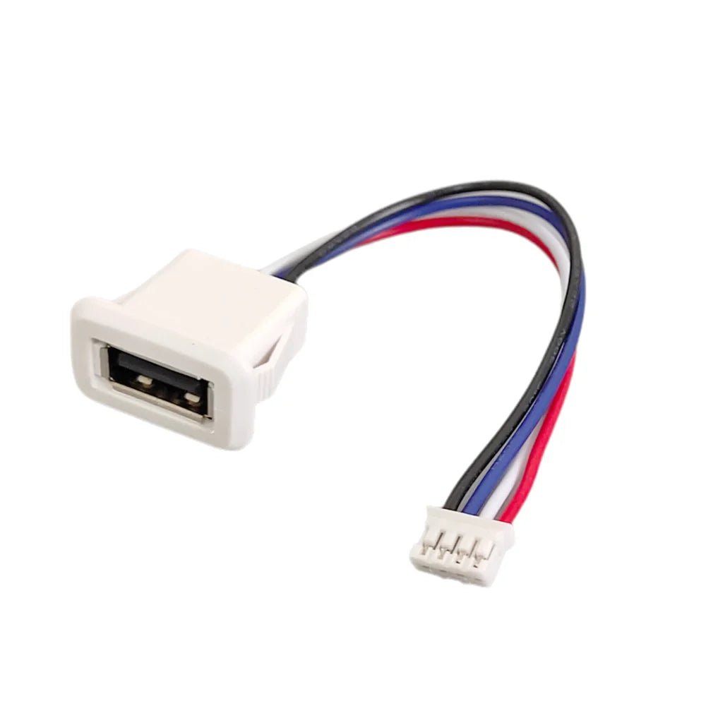 1-10pcs USB 2.0 Female Power Jack USB2.0 2/4Pin Charging Port Connector With PH Cable Electric Terminals wire USB Charger Socket