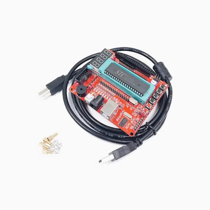 8051 Development Board STC89C52 Industrial Grade Microcontroller C51 USB Programmable MCU Controller System Board LED Marquee