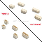 10PCS JST SH1.0 1.0mm Connector SMD Vertical/Horizontal Type Socket Wire-to-Board Receptacle 2P 3P 4P 5P 6P 7P 8P 9P 10P 11P 12P
