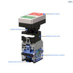 10Pcs 22MM Momentary Double Head Push Button with Signal Lamp On/Off Start/Stop,LED Light 12V 24V 110V 220V 380V optional