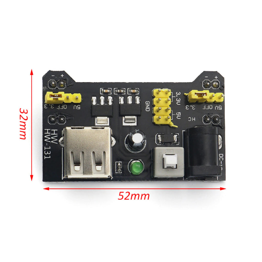 MB-102 830 Points Breadboard with 65pcs Jumper Wires Solderless PCB Prototype Board for Arduino DIY Kit