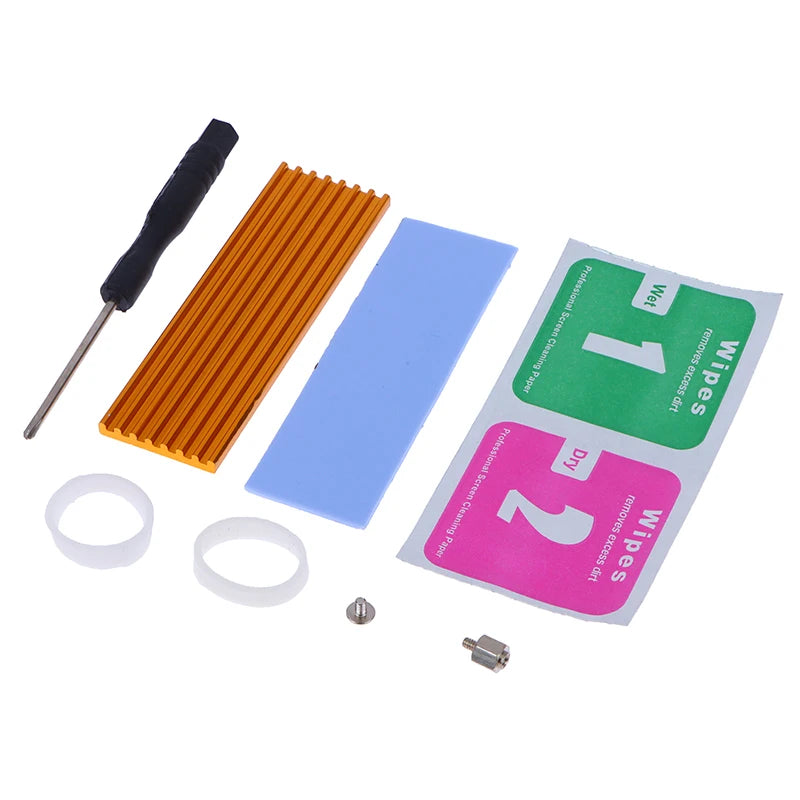 1set M.2 SSD Heat Sink NVME NGFF M.2 2280 Solid State Hard Disk Aluminum Heatsink Cooler Radiator Thermal Cooling Pad For PC