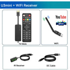 UBISHENG U3mini DVB T2 DVB C Digital TV Decoder HD Free TV Channels 7Days EPG TV Tuner for Spain France Itlay Columbia ect